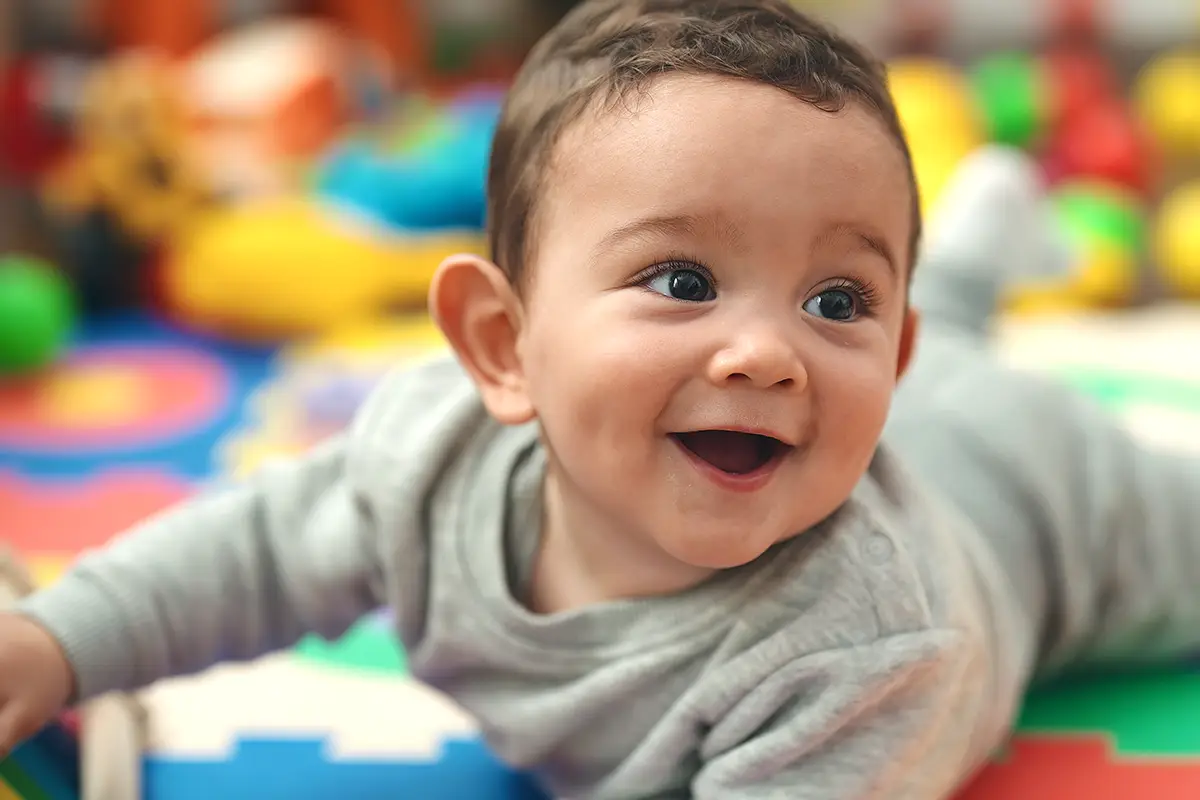 Photo of baby crawling
