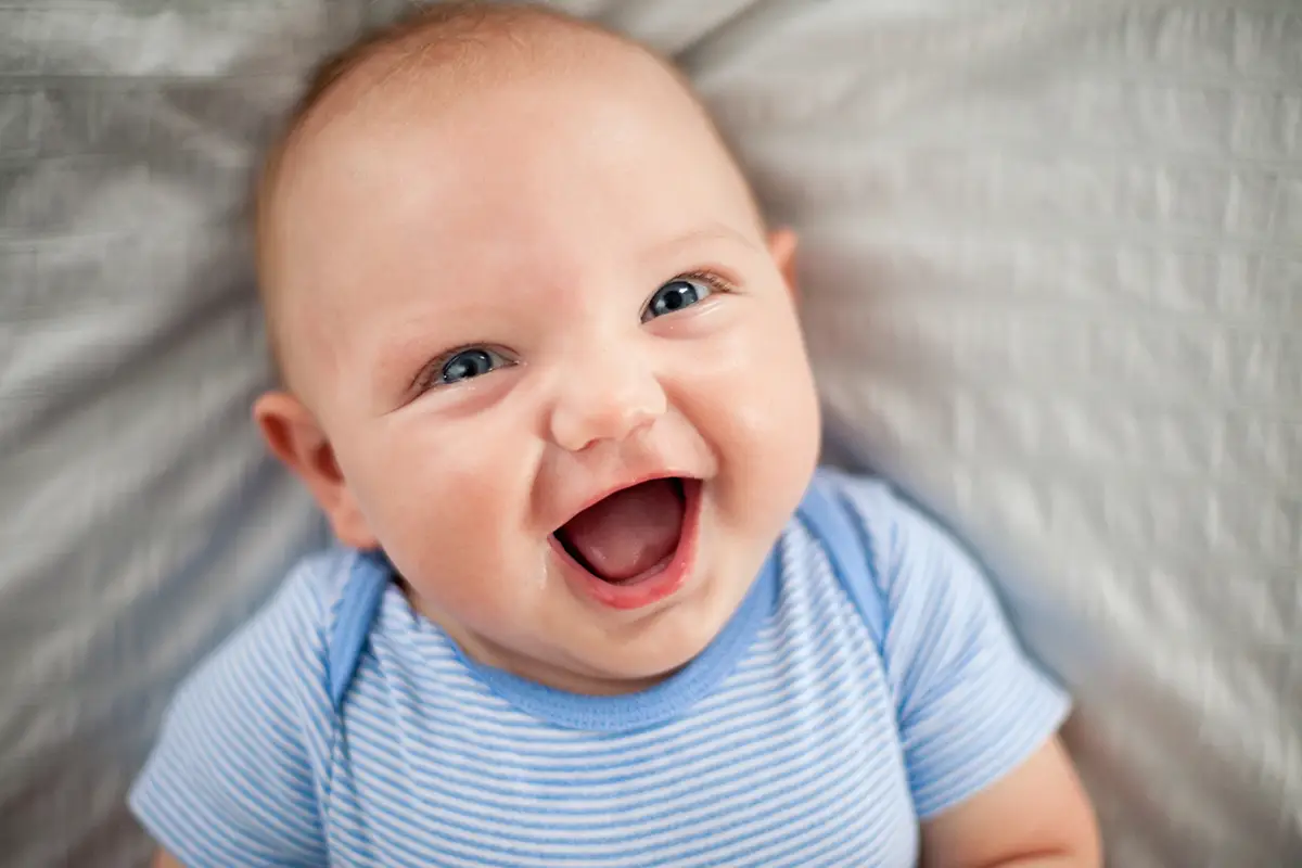 Photo of baby smiling