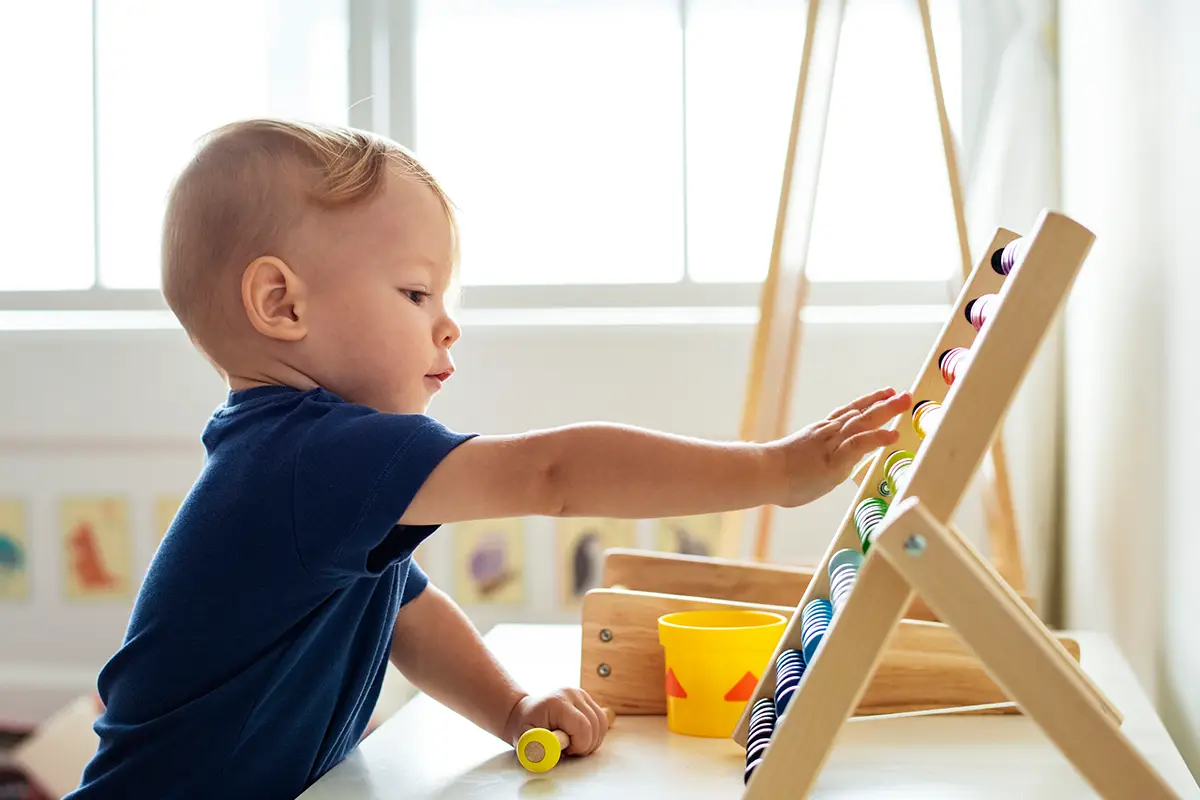Photo of baby counting